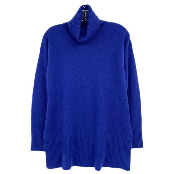 Caslon Blue 2-Ply Cashmere Turtleneck Sweater | Women’s Medium - Picture 1 of 6
